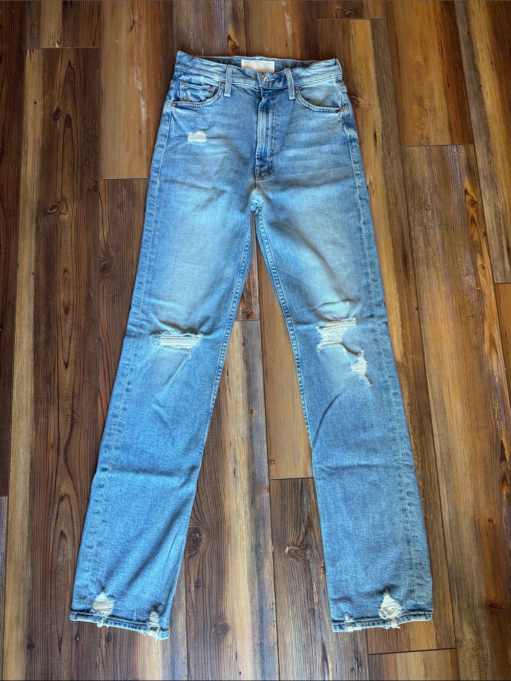 MOTHER High Waisted Rider Skimp The Confession Distressed Jeans Size 26 - Picture 4 of 8